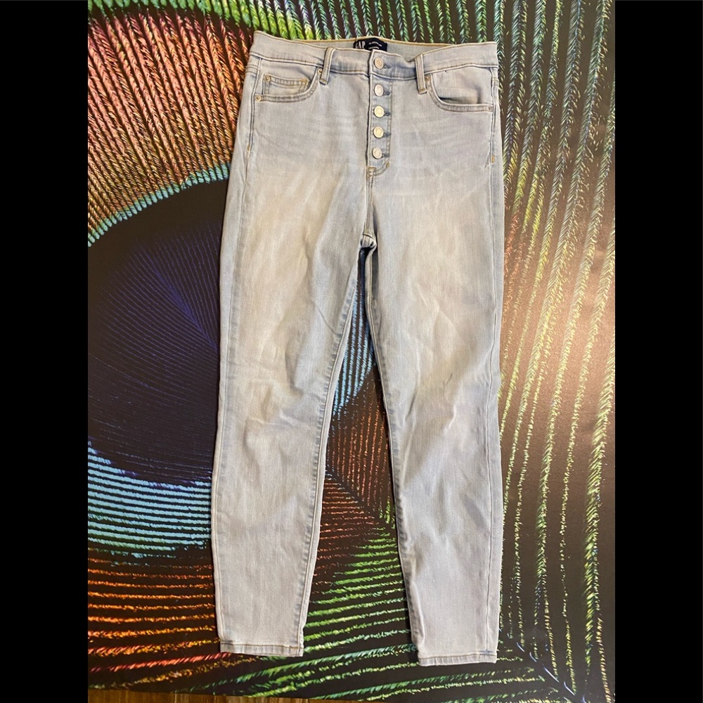 GAP High Rise Button Fly Legging Jeans SZ 30